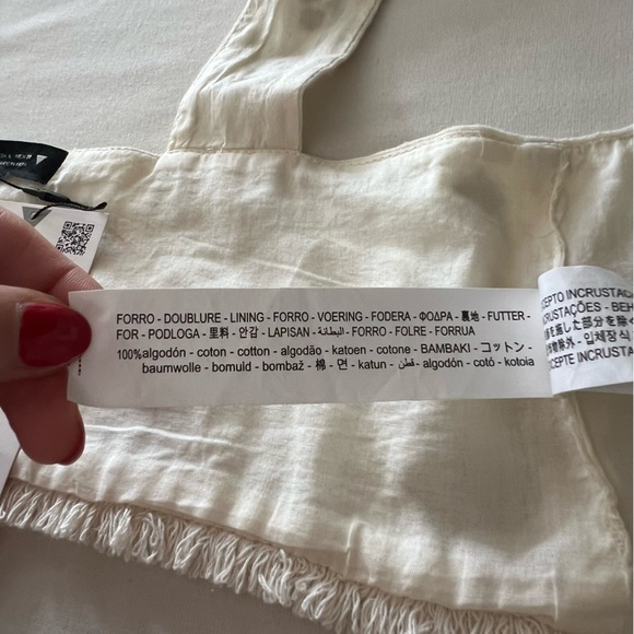 Zara Cream Embroidered Mirror Crop Top - Picture 15 of 16